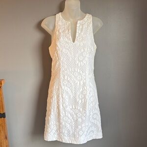 Lilly Pulitzer white cotton blend sleeveless dress * sz 0 *